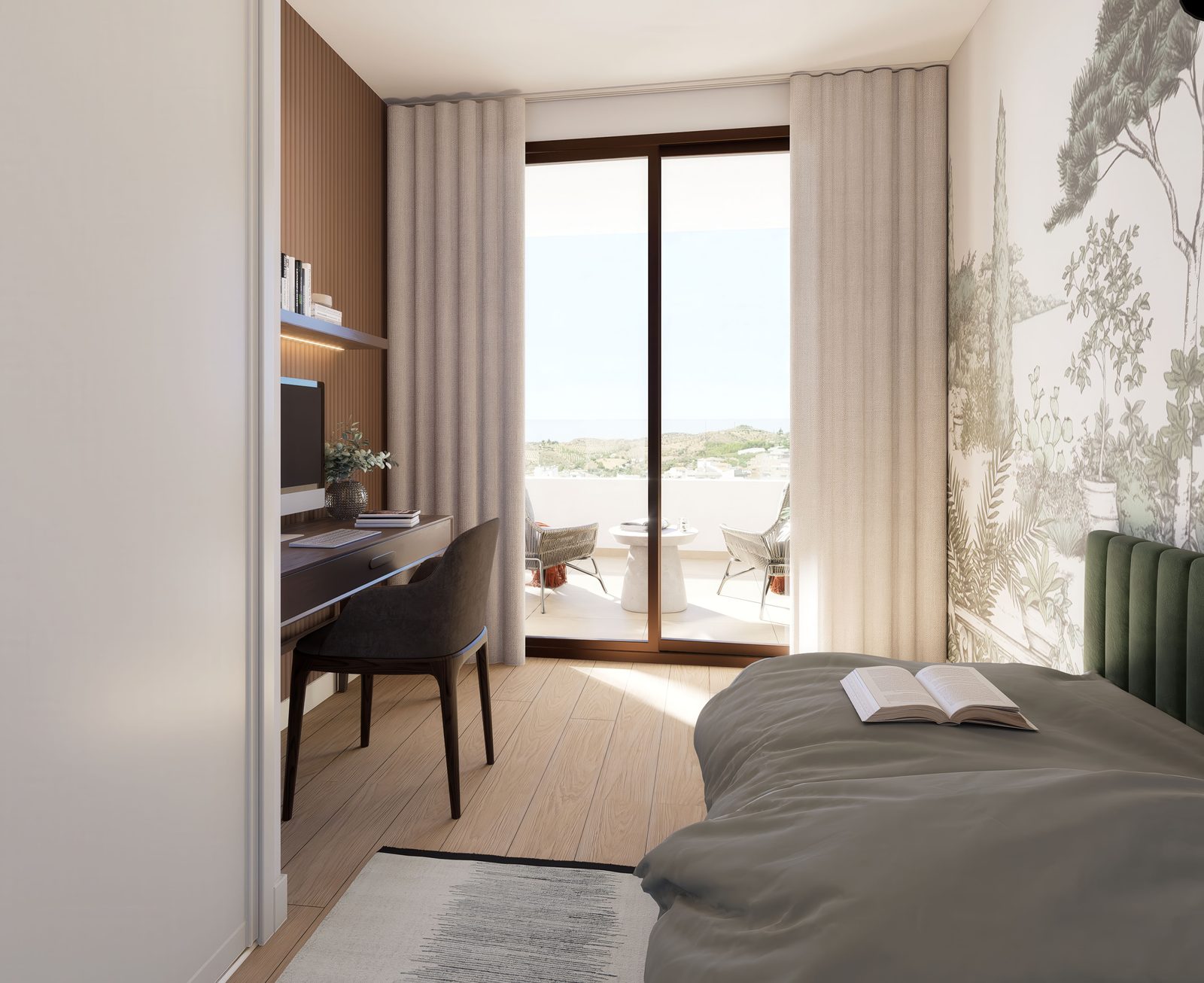 Bedroom opening onto the terrace