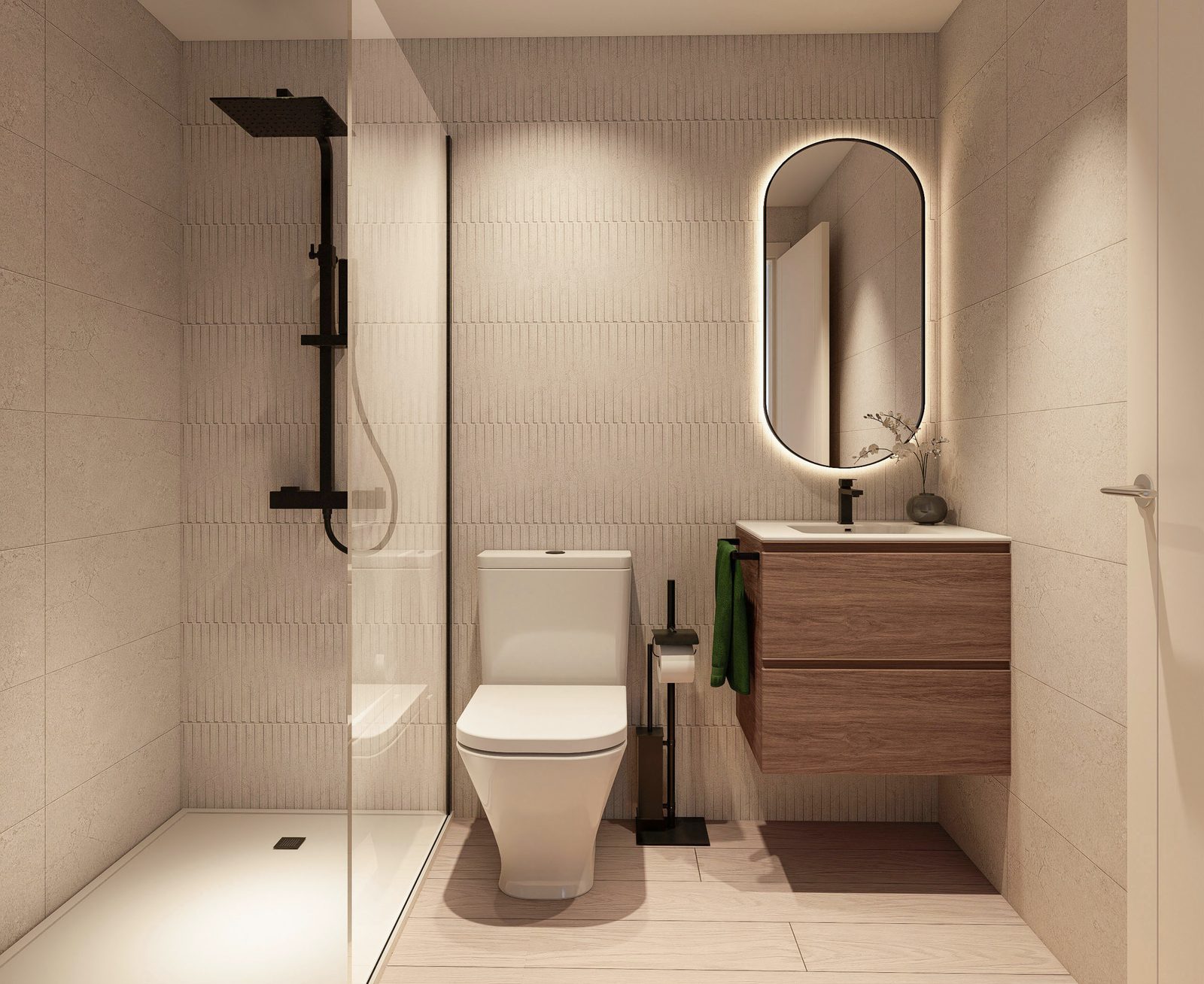 Bathroom with walk-in shower