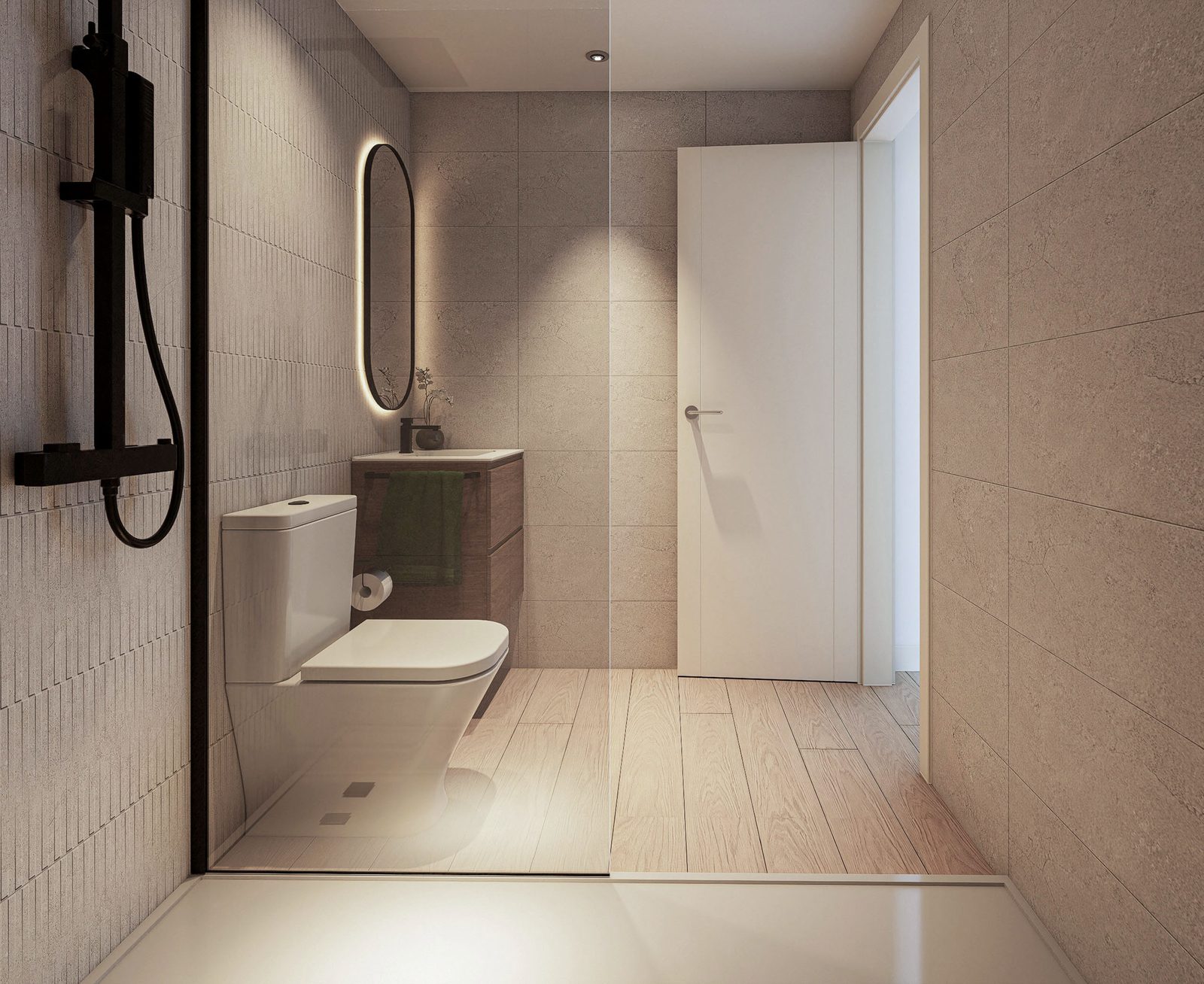 Bathroom, view towards the door